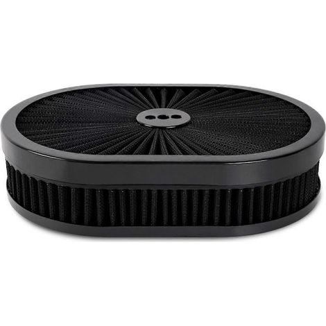 Ovaler Auto-Luftfilter, für 5-1/8-Zoll-Anschlussstutzen, schwarz (1/5)