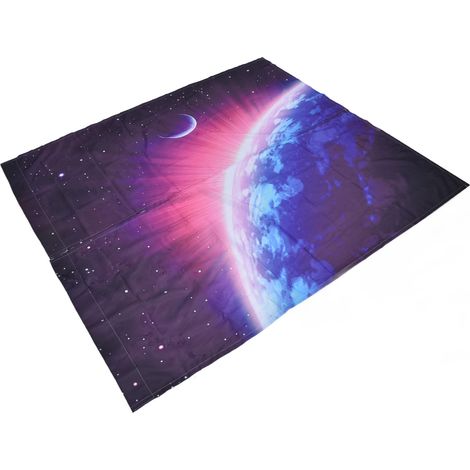 Rideau moderne en fibre de polyester à motif planète imprimé numériquement, décoration intérieure, 150 x 166 cm / 59,1 x 65,4 pouces, type 38 (1/5)