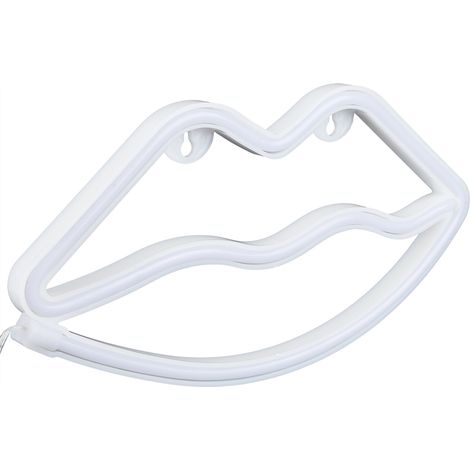 Décoration murale néon LED colorée en forme de lèvres pour chambre d'enfant ou fête de Noël