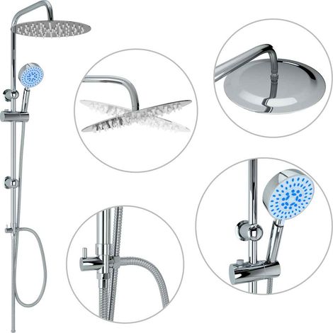 Maison Exclusive - Set per Doccia a Doppio Soffione con Doccetta Acciaio Inox (1/5)