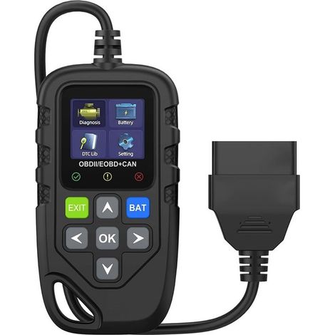 OBD2 On Board Diagnosegerät mit Farbbildschirm und 3D Benutzeroberfläche Codeleser Fahrzeugfehler mit einem Klick lesen und löschen Kompatibel (1/5)