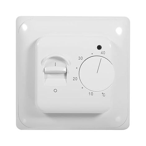 Manual Mechanical Floor Thermostat Air Heating Condition Energy Saving Switch Temperature Control Wall Baseboard Heating 230V 50/60Hz Indoor Wall (1/5)