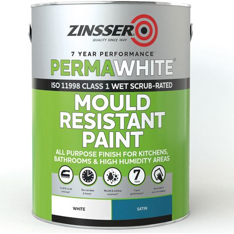 Zinsser Perma White Interior Paint - Satin - 5L
