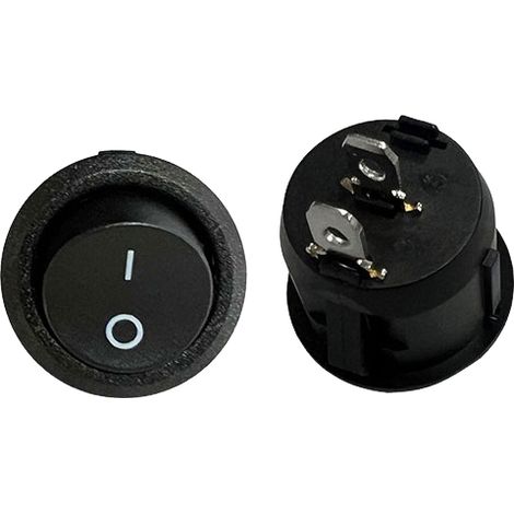 Interrupteur à bascule à réarmement automatique KCD1, unilatéral, bilatéral, circulaire, sans verrouillage, à rebond automatique, bouton d'alimentation 6AKCD1, circulaire, à réinitialisation unilatéra (1/2)