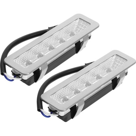 XEPHO Lot de 2 lampe à capuchon rectangulaire, remplacement de l'ampoule LED de hotte aspirante à double rangée, alliage argent, pour cuisine et cuisson nocturne (1/5)