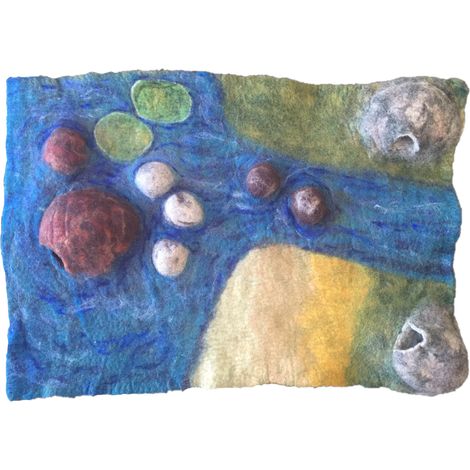 Tapis de Jeu Estuaire 3D avec Grottes pour Figurines et Monde Miniature - 60 x 90 cm - PANGIVO (1/2)