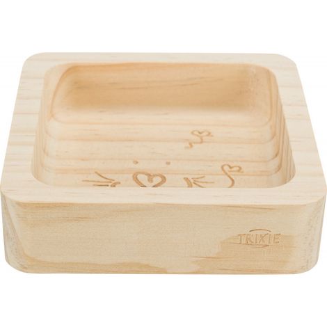Bol en bois de 190 ml,  11 x 11 cm pour rongeurs - Trixie