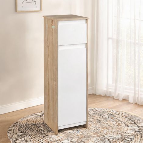 Armoire de rangement blanc en MDF 32,6 x 30 x 90 cm (1/5)