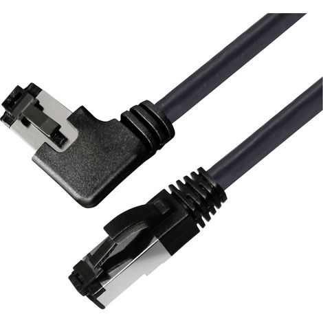 BKL Electronic 144031 RJ45 Patchkabel CAT 8.1 S/FTP 2 m Schwarz Halogenfrei 1 St.