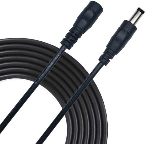 3 Meters DC Power Extension Cable 2.5mm x 5.5mm DC Plug Extension Cable Male to Female Connector for AC Adapter, CCTV Camera Power and More – Black (1/4)