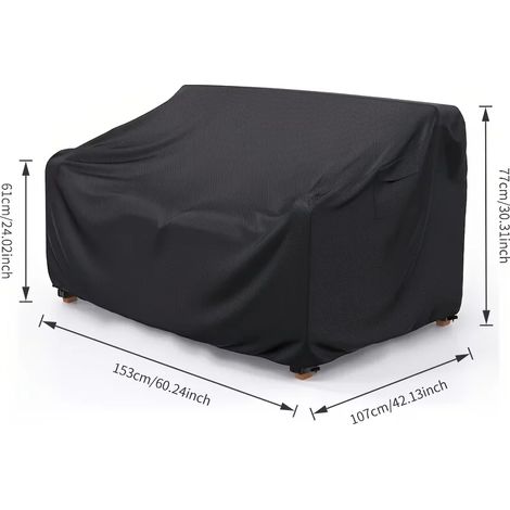(153x107x77x61cm) Housse de canapé/fauteuil de patio, à pression, en polyester haute résistance, convient aux patios/jardins. (1/3)
