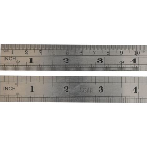 Fisher FR106ME Stainless Steel 6-Inch (150mm) Precision Steel Rule with E&M Low Cost Design (1/5)