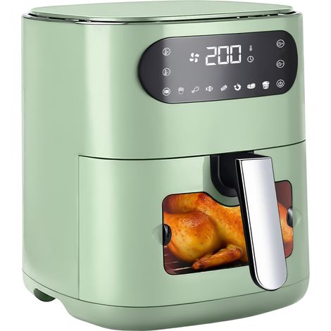 Air Fryer 6 L, Friteuse sans Huile avec Fenêtre, Écran Tactile LED, 7-en-1, 1500 W, Minuterie