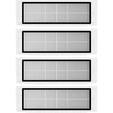 Lot de 4 filtres HEPA pour aspirateur Xiaomi Roborock S6 S5 MAX S60 S65 S5 S50 S55 E25 E35