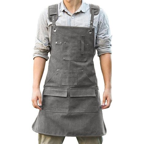 Gaf NuncewTablier de Travail Professionnel Lourd avec 5 Poches pour Soudeur Soudure Cuisine et Métiers Résistant et Multifonction (1/4)
