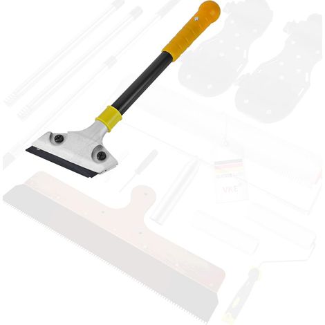 Kit Ragréage, Rouleau Debulleur Ragreage 50 cm avec Pare-Éclaboussures  Râteau , Chaussures à Pointes, Matériau Solide, Facile à Nettoyer, Kit Ragréage(une seule Grattoir Vitre) (1/4)