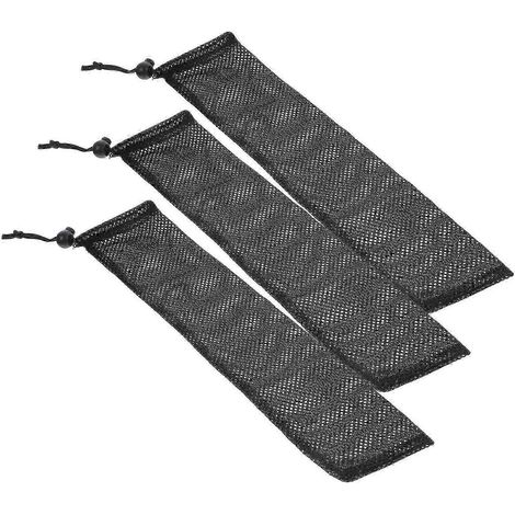 Lot de 3 sacs mangeoires à oiseaux en filet avec cordon de serrage, conception résistante pour une suspension extérieure, compatibles avec la nourriture pour oiseaux, faciles à nettoyer et à transport (1/5)