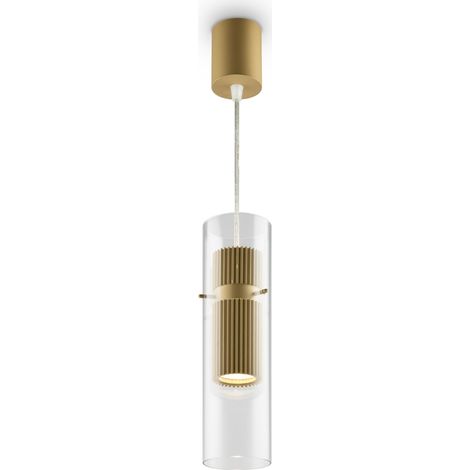 Lampada a sospensione tubo vetro Maytoni Dynamics oro (1/3)