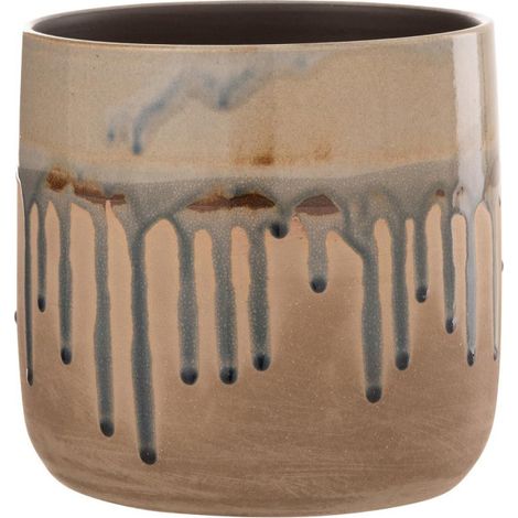 Cache-Pot en Céramique "Droplet" 18cm Beige