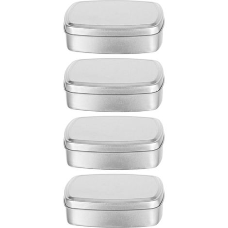 150ml Aluminum Cream Container, Set of 4, Silver (1/5)