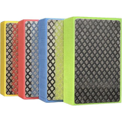 Set of 4 universal diamond polishing pads for tiles, glass, porcelain, concrete, stone, granite, marble, ceramics (mesh surface 60, 100, 200, 400) (1/5)