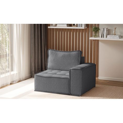 Sessel SANDE 1-Sitzer Modul Stoff Alpine Anthrazit Seite Rechts (1/5)
