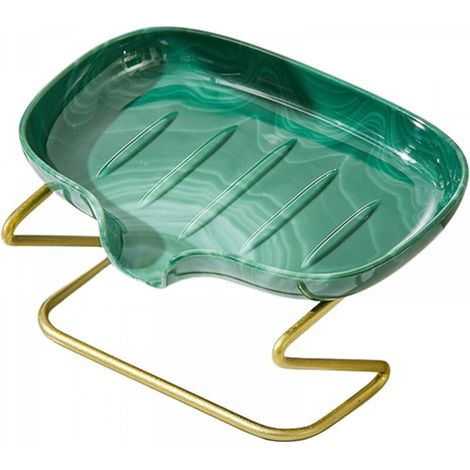 5 Porte-Savon égouttoir avec Drain,Savon sans poinçonnage - Angle 45 degrés incliné, Support Rangement pour Barre Savon pour Cuisine, Salle Bain, Salle Bain (1/5)