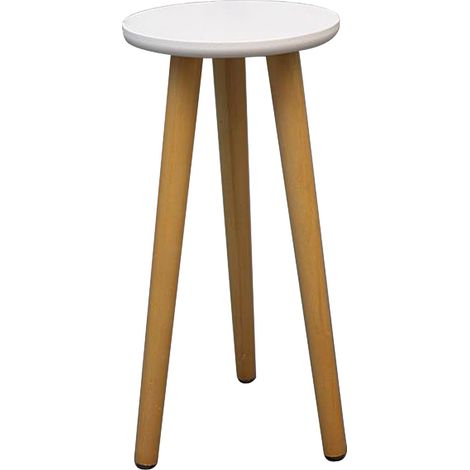Petit support à fleurs en bois massif, présentoir rond pour plantes de table, intérieur/balcon, style nordique (1/5)