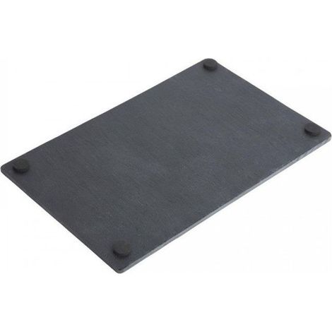 Lot de 2 plats rectangulaires (L)280 x (P)180 mm, en ardoise noire naturelle (1/5)