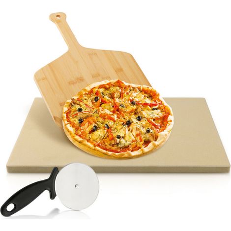 Pietra refrattaria in cordierite resistente al calore, adatta per forni e griglie, ideale per cuocere pizze, tarte flambée, pane e altro ancora, perfetta per l'uso domestico.