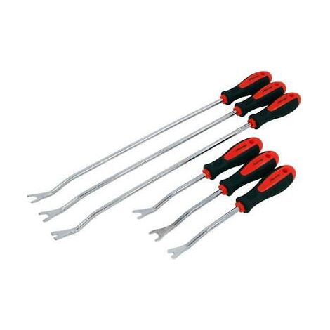 6pc Car Door Plastic Trim Panel Dash Long Reach Removal Remover Pry Tool CT2370