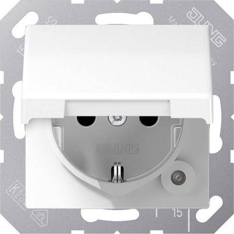 Jung 1 parte Frutto Presa schuko Bianco alpino AS1520KLWW 1 pz. (1/2)