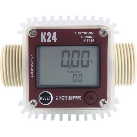 Compteur de débit numérique Pro K24 pour eau et produits chimiques, turbine diesel, 2 coloris disponibles (1/5)