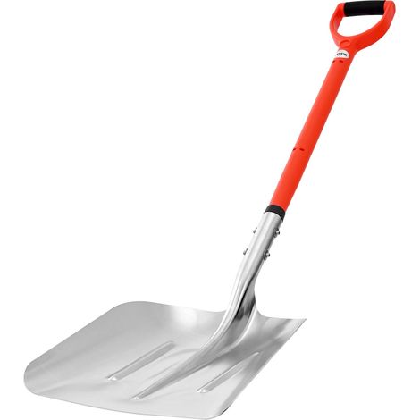 Pelle à Neige pour allée, en Alliage d'aluminium de 35 cm de Large, Pelle de Nettoyage de Neige avec poignées en D, Grande capacité, Outil de déneigement léger pour Jardin, Voiture, Camping (1/5)