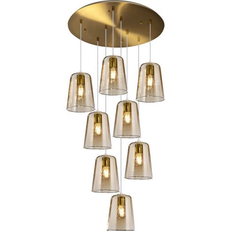 Lampadario classico top light shaded 1164os s8 t am vetro lampada soffitto