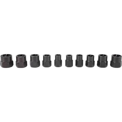 Lot de 10 clés à rotules extractrices mé rouillé en acier 40CR traité oxyde noir 3/8 pouce pour écrous 9-19mm vis 16-27mm (1/5)