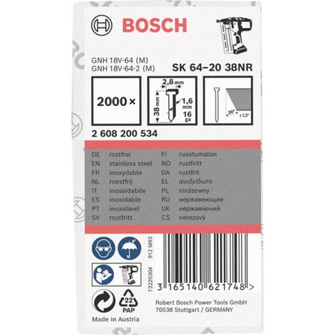 Bosch Senkkopf-Stift SK64 20NR 38 mm Edelstahl (1/5)