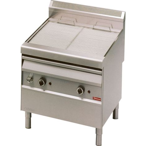 Grill -vapeur gaz avec grille en -o- sur meuble - Diamond (1/2)
