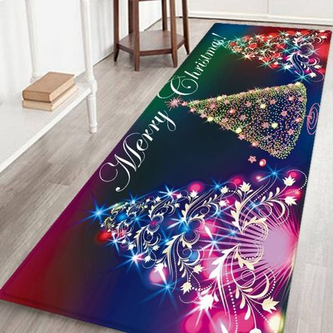 Tapis de sol 3D antidérapant à motif de Noël pour salon, cuisine et salle de bain (1/5)