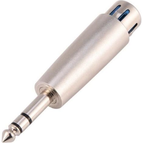 4Pcs XLR Femelle 3 broches Trous Vers 6,35 mm 1/4 pouce Stéréo Jack Fiche adaptateur Convertisseur Plug Connecteur Audio (1/4)