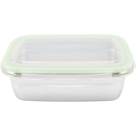 Boîte de conservation carrée en acier inoxydable 304 – 550 ml – Boîte alimentaire étanche anti-fuite