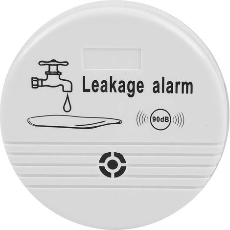 Détecteur de fuites d'eau sans fil avec alarme de 85 décibels, capteur de fuites d'eau facile à utiliser pour les sous-sols et les cuisines, fabriqué en matériau ABS robuste, 8,2 × 3,2 cm (1/5)