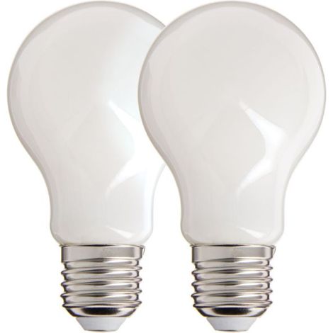 Lot de 2 ampoules Filament LED A60 Opaque, culot E27, 806 Lumens, equivalence 60 W, 4000 Kelvins, Blanc Neutre (1/5)