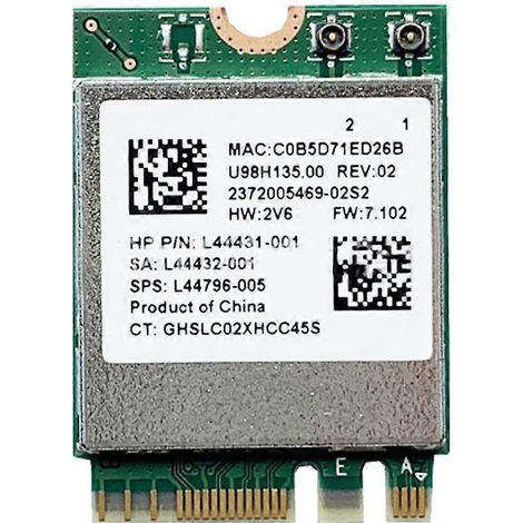 Netzwerkkarte RTL8822CE Dualband 802.11ac 1200 Mbit/s M2 WLAN-Karte + 2,4 GHz BT5.0