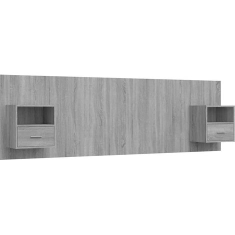 Maison Exclusive - Cabecero de cama y mesitas madera contrachapad (1/5)