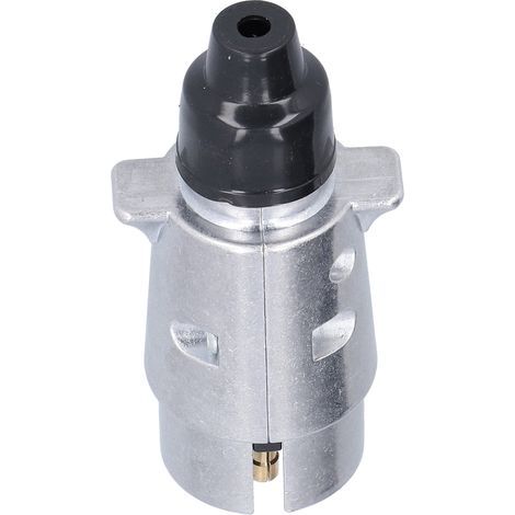 7-poliger elektrischer Anhängerstecker, LKW-Schnittstelle, Wohnmobil-Stromkabelbuchse, wasserdicht, 12 V DC, silberfarben, für europäische PKWs (1/5)