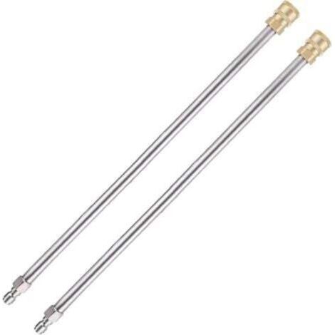 Lot de 2 rallonges pour nettoyeur haute pression, outils de nettoyage de gouttières, lance télescopique de rechange et buses de nettoyage de vitres. (1/4)