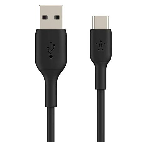 Belkin BoostCharge cable USB C, (cable USB-C a USB-A, cable USB Tipo C para iPhone 16, iPhone 15, Samsung Galaxy S24, S23, Pixel, iPad Pro, MacBook, Nintendo Switch y otros), 1 m, negro (1/5)