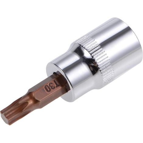 Douille Torx 3/8" x T30, embouts en acier S2, embout Torx de 48 mm de longueur pour clé dynamométrique, clé à cliquet, perceuses à percussion, barre coulissante (1/5)