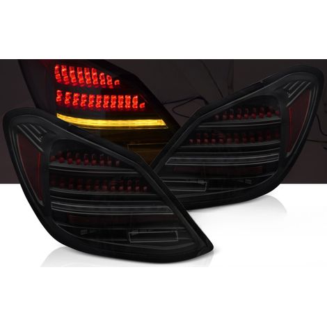 Paire de feux arriere Mercedes Classe C W205 de 2014 a 2021 Fume Rouge - FULL Led Dyn (1/4)